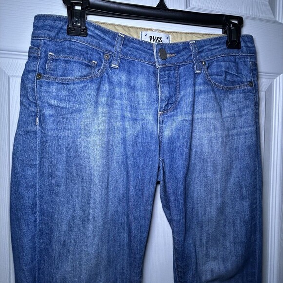 PAIGE Women’s Skyline Ankle Peg Mid Rise Medium Wash Jeans Size 26 - Picture 2 of 7